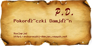 Pokoráczki Damján névjegykártya
